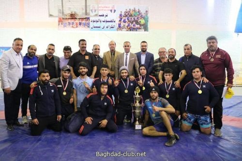 شباب نادي امانة بغداد للمصارعة تتوج بلقب كاس العراق